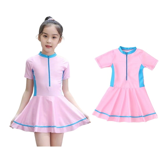Girls Swimsuits Girls 1 Piece Swimsuits Rash Guard Bathing Suits Cute Swimsuits for Girls 6-7 Years