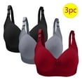 thumbnail image 2 of ameIAEA Womens 3 Pack Bras Push Up No Underwire Everyday Bras Full Coverage Wire Free Comfort Bras, 2 of 3