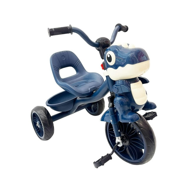 Triciclo Infantil De Dinosaurio Con Pedales, Luz y Música azul