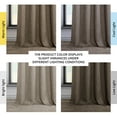thumbnail image 4 of HPD Half Price Drapes Dutch Cocoa Grommet Faux Linen Room Darkening Curtains for Bedroom & Living Room Curtains (1 Panel), Door & Window Curtains 96 inches long, Grommet Curtains & drapes, 50W X 96L, 4 of 12
