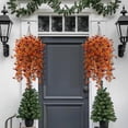 thumbnail image 5 of LKXGBMY Hanging Fall Artificial Fake Mums Flowers Plants Basket for Outdoor Decoration,Faux Silk Daisy Planters UV Resistant for Home Porch Patio Balcony Yard Autumn Decor(Dark Red with Orange), 5 of 7