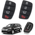 thumbnail image 1 of 2PCS Car Key Fob Button Pad Replacement,Rubber Key Fob Cover 4 Button Pads Compatible with Hyundai Tucson Sonata Fe Sport Black Black Black, 1 of 1