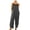 Gray jumpsuits for women, variant on Summer Saving Wycnly Womens Jumpsuits Soft Cotton Linen Casual Pocket Plus Size Strap Long Jumpsuits Trendy Plain Square Neck Sleeveless Maxi Summer Rompers Gray xxxxl