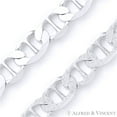 thumbnail image 2 of 9mm Marina / Mariner Pave Link Italian Chain Bracelet in .925 Sterling Silver, 2 of 2
