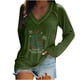 thumbnail image 2 of Pntutb Moda Mujer Causal Con Cuello En V Blusa Estampada Camiseta De Manga Larga Tops De Otoño Pntutb Pntutb-4077, 2 of 5