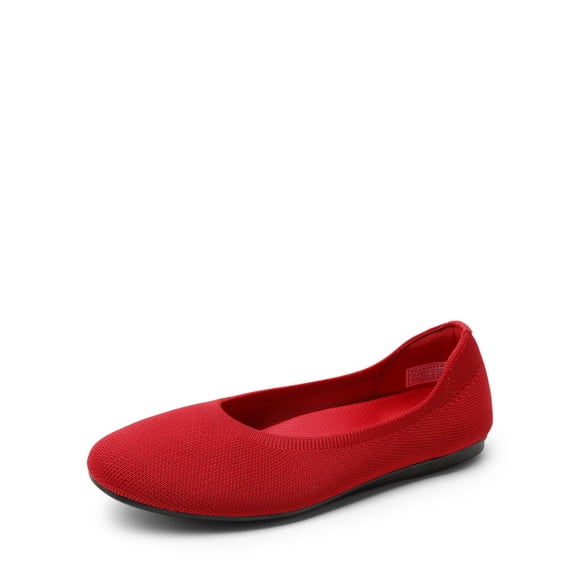 Bailarinas Anchas DREAM PAIRS DWUWFA2403 Tejido Rojo 8.5W