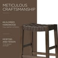 thumbnail image 4 of Maven Lane Emerson Bar Stool, Weathered Brown, Marksman Saddle Vegan Leather, Set of 2, 4 of 6