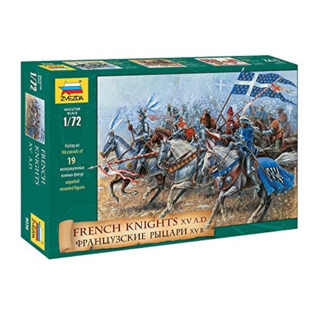 Zvezda 8036 French Knights XV AD 1//72 scale plastic model figures