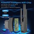 thumbnail image 3 of GJX 2026 New Wifi Extender Signal Booster Powerful Internet Extender Wifi Booster Reliable Wifi Routers for Home for Streaming Gaming Office Smart Devices, 3 of 7