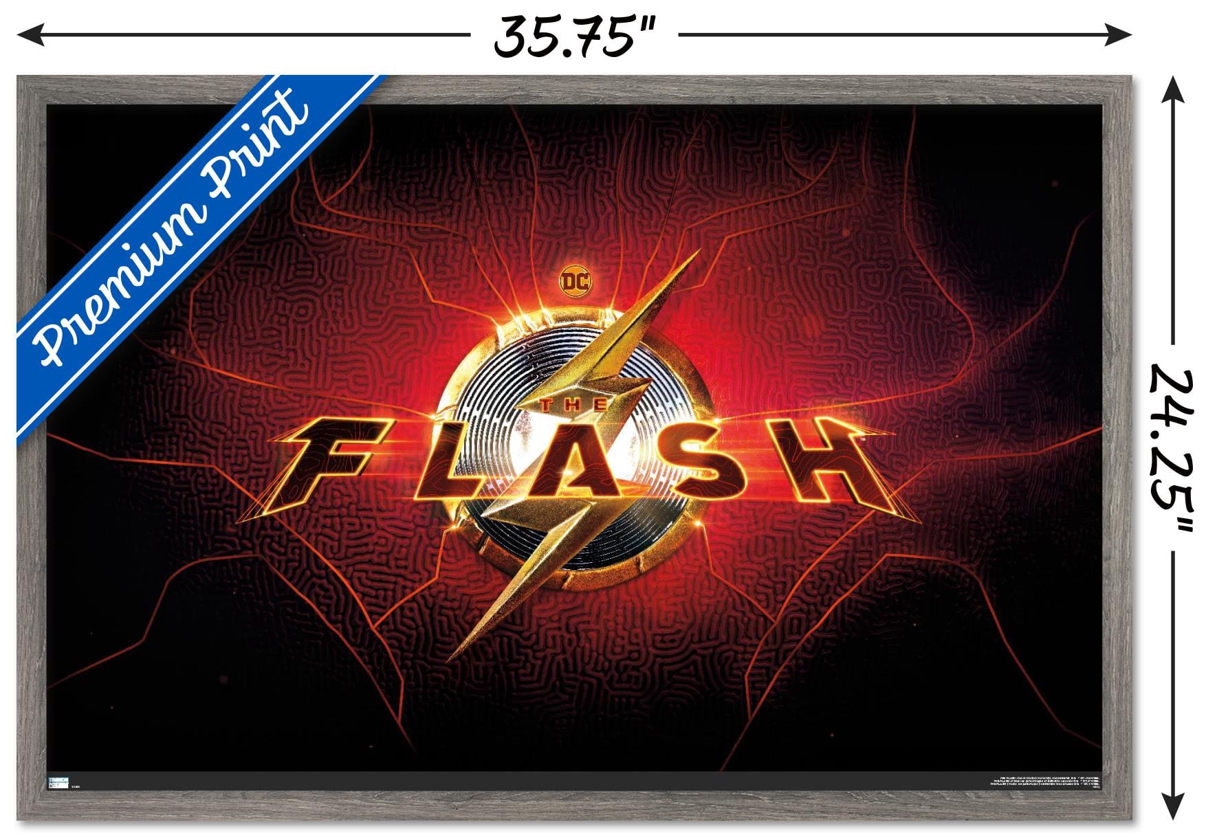 DC Comics Movie The Flash - Logo Wall Poster, 22.375" x 34" Framed