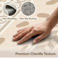 thumbnail image 6 of ODIKA 6'x9' Beige Sand Multi Pattern Geometric Striped Washable Area Rug Contemporary Vertical Bands Dots Ovals for Queen Size Bedroom, Under Bed, Master Suite, Easy Care, Non-Shedding, 6 of 7