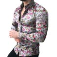 thumbnail image 2 of Innerwin Chemisier Col Revers Hommes Tops Travail Manches Longues Chemises à Poitrine Unique Beige M, 2 of 3