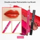 thumbnail image 2 of 4 pinceles de labios retráctiles para lápiz labial, aplicador de labios de doble punta con tapa, pincel corrector de manchas de sombra de ojos brillante (negro/rojo rosa) 12 cm, 2 of 5