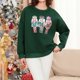 thumbnail image 4 of Sudadera elegante de Navidad para mujer, divertida sudadera de Cascanueces con lentejuelas, bonito jersey Retro Vintage Y2k con cuello redondo, ropa de invierno, 4 of 5