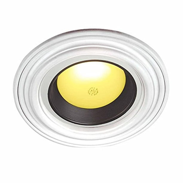 recessed spot light ring trim ceiling medallion white durable urethane