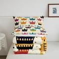 thumbnail image 4 of Rainbow Crown Print Full Comforter Set Prince Princess Bedding Comforter Sets,Colorful Crown Duvet Set Brown Polka Dots Quilted Comforter Home Decoration,Cozy 3 Piece, 4 of 5