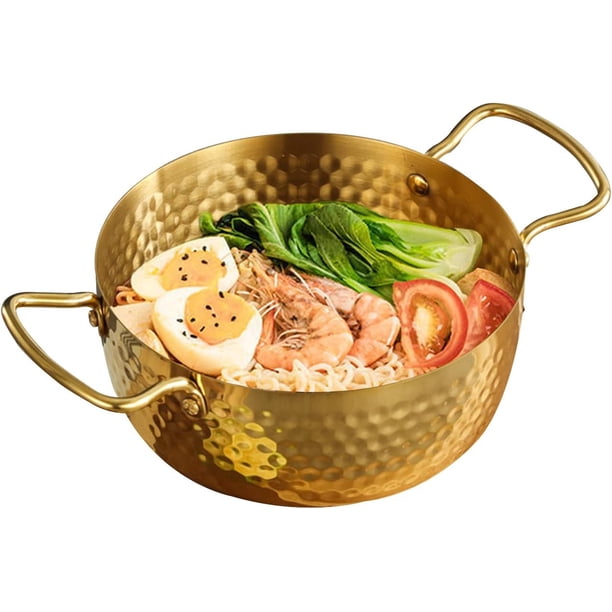 Olla de cocina de Ramen coreano (sin tapa), olla de cocina, utensilios de cocina, olla de fideos coreana para todas las estufas, olla de sopa de acero 22cm Macarena Ollas de cocina