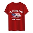 thumbnail image 5 of Linfrsh Mens Fourth Of July Shirt 4th Of July Tshirts Short Sleeve Patriotic July 4th Usa Flag Star Striped Printed T Shirts For Men 4th Of July Soft Summer Tee(Red,M), 5 of 5