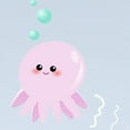 thumbnail image 2 of CafePress - Cute Pink Octopus Long Sleeve T Shirt - Long Sleeve Infant T-Shirt, 2 of 2
