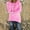 #236-Hot Pink, variant on Craaazy Womens Sweaters Long Sleeve Fashionable Round-Neck Solid Color Knitted Sweater Gifts for Women