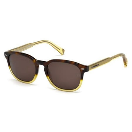 - ERMENEGILDO ZEGNA Sunglasses EZ0005 56J Havana 52MM