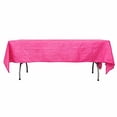thumbnail image 3 of BalsaCircle Fuchsia 60" x 102" Accordion Crinkle Taffeta Rectangular Tablecloth, 3 of 8