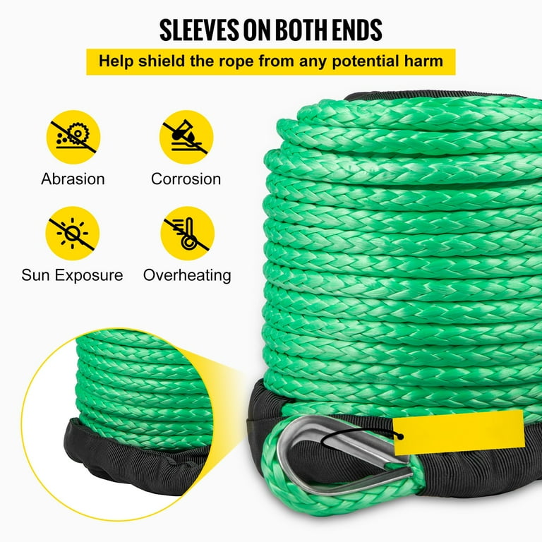 Amazon.com: TYT Synthetic Winch Rope Kit - 1/4'' x 50' with