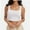 White, variant on Women's Square Neck Crop Top Basic Sleeveless Fitted Tank Top Casual Cami