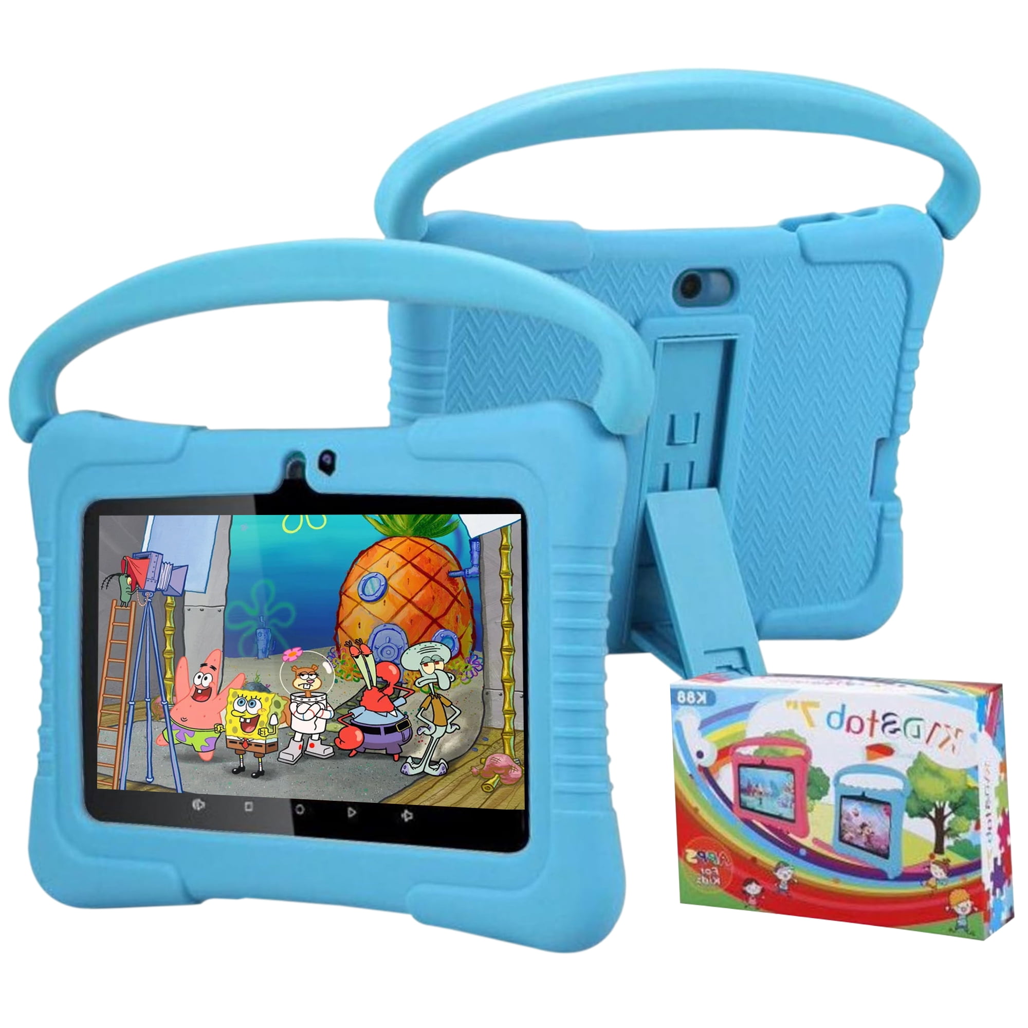 Kids Tablet, 7 inch Android Tablet for Kids 32GB Toddler Tablet with Bluetooth, WiFi, GMS, Parental Control, Dual Camera, Shockproof Case, Educational, Games