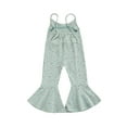 thumbnail image 4 of xiaxaixu Kid Suspender Jumpsuit with Flower Print, Ruffle Hem High Waist, 4 of 7