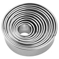 thumbnail image 1 of Toystoory 12 piezas de molde para fondant de acero inoxidable circular con borde rizado de doble capa para postres y pasteles en forma de molde de Utensilios de cocina Toystoory HA016025-00, 1 of 1