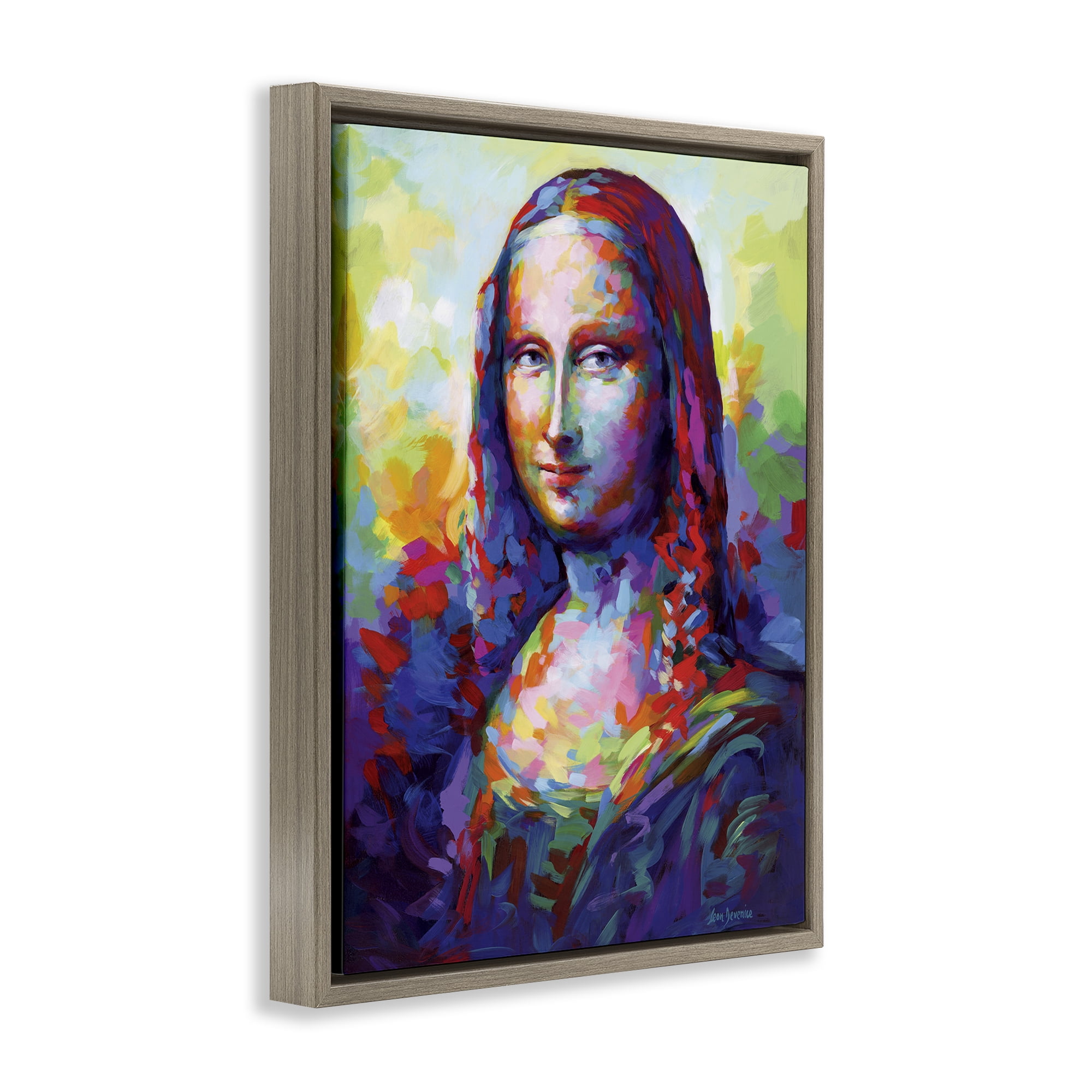 Stupell Industries Abstract Classic Painting Novelty Painting Brown Floater Framed Art Print Wall Art, 17 x 21