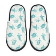 thumbnail image 1 of Fotbe Turtle Pantuflas Peludas para Mujer con Estampado, Zapatillas de Peluche, Zapatos de Invierno para Casa, Uso Interior y Exterior-Medium, 1 of 8