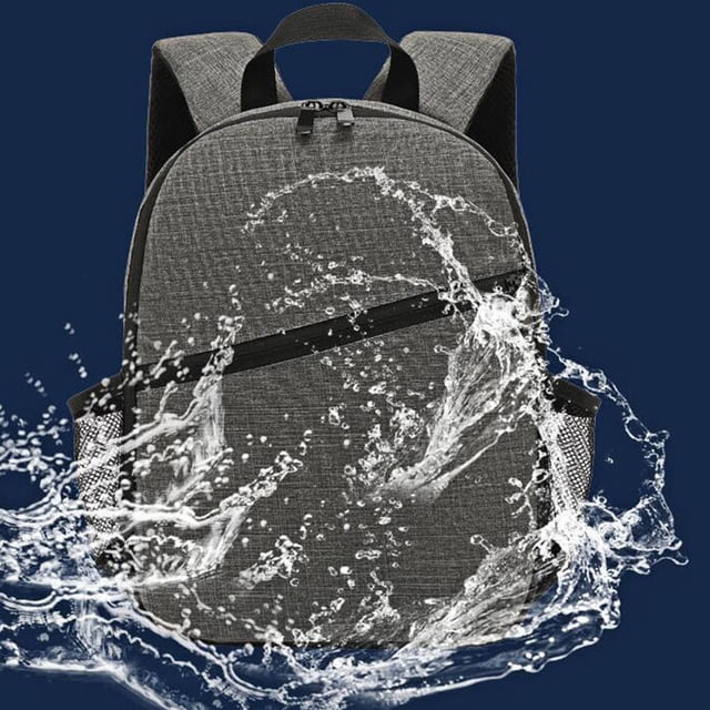 OULII 1Pc Waterproof Camera Backpack Grey Nylon Durable Bag for Secure Camera Gear Storage