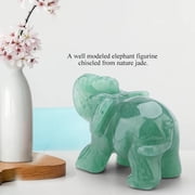 Natura Green Jade Stone Elephant, Crystal Elephant Figurines,Natura Jade Carved Elephant Crystal Figurine Home Decoration Furnishing Article,Home Decoration Furnishing Article C