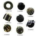 thumbnail image 3 of 8-Piece Black and Gold Christmas Ornament Set, Foam Ball Decorations with Glitter and Sequins, Festive Hanging Tree Décor, 3 of 6