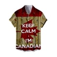 thumbnail image 3 of Men's Casual Everyday Canadian Style Printed Collared Button Down Short Sleeve Shirt for Daily Wear and Weekend Outings, 3 of 4