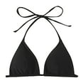 thumbnail image 2 of Womens Bikinis Solid Color Spaghetti Strap V Neck Sexy Tankinis Swimsuits Holiday Wear, 2 of 8