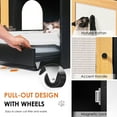 thumbnail image 6 of Pefilos 31" Cat Litter Box Enclosure with Sisal Door, Cat House Washroom, Easy-Clean and Stylish Hidden Litter Box Furniture, Black, 6 of 7