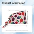 thumbnail image 2 of Scrub Caps Women Men, strawberry Blueberry design Adjustable Working Caps, Turban Hat Cleaning Working Cap with Sweatband, Elastic Bandage Tie Back Nurse Cap, 2 of 5
