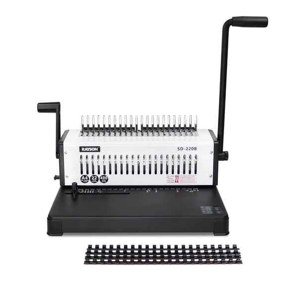 Rayson SD-220B Binding Machine, 21 Holes comb Binding Machine, Max Punch 20 Sheets & Binding 400 Sheets