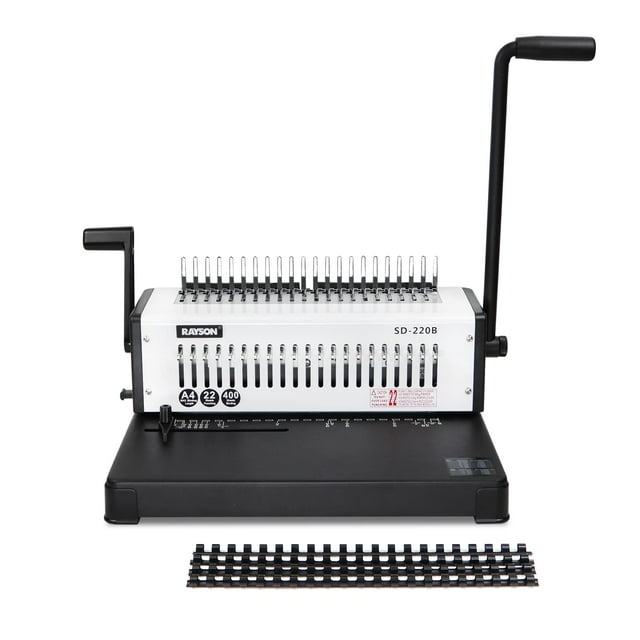 Rayson SD-220B Binding Machine, 21 Holes comb Binding Machine, Max Punch 20 Sheets & Binding 400 Sheets