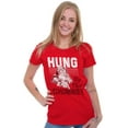 thumbnail image 4 of Xmas Hung By The Chimney Santa Claus Women's T Shirt Ladies Tee Brisco Brands S, 4 of 5