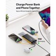 thumbnail image 4 of Cargador portátil Power Bank VEEKTOMX de 10000 mAh con cables, color verde, 4 of 7