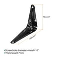 thumbnail image 2 of Uxcell Metal L Brackets Iron Floating Shelf Brackets Wall Angle Bracket Corner Brace 4 Set Black 4 x 3 inch, 2 of 7