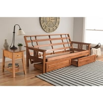 Kodiak Furniture Monterey Wood Full Frame with Storage Drawers in Brown Barbados