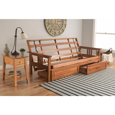 Kodiak Furniture Monterey Wood Full Frame with Storage Drawers in Brown Barbados