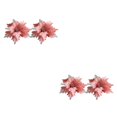thumbnail image 1 of Monstrate 2 piezas 25cm purpurina Poinsettia árbol de Navidad flores artificiales de franela decoración del hogar decoración de fiesta rosa Rosa 2piezas, 1 of 6