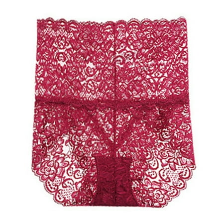 

Qingsaizhen Women Underwear Sexy Underwear Slim Delicate Easy-cleaning Lace Panties for Gift
