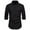 Black, variant on JURANMO Sales Today Dress Shirts for Men Slim Fit Long Sleeve Formal Shirt Business Casual Turndown Collar Work Tops Solid Color Button Down Blouse White L